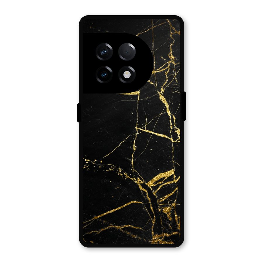 Black And Gold Design Metal Back Case for OnePlus 11R