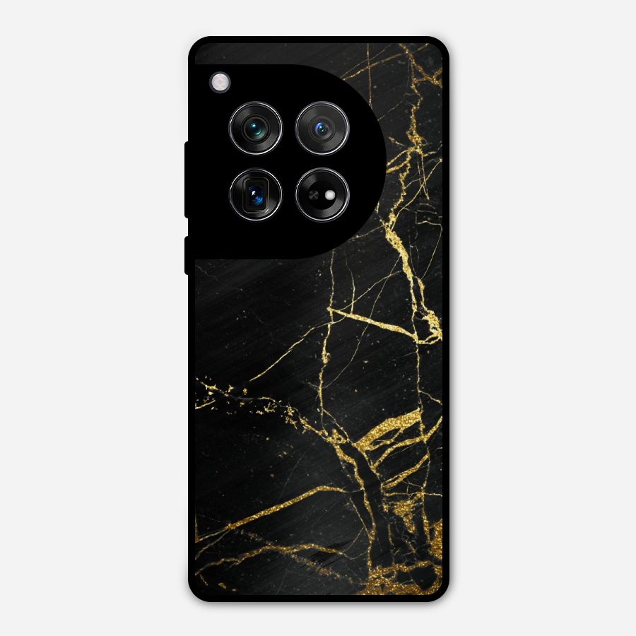 Black And Gold Design Metal Back Case for OnePlus 12