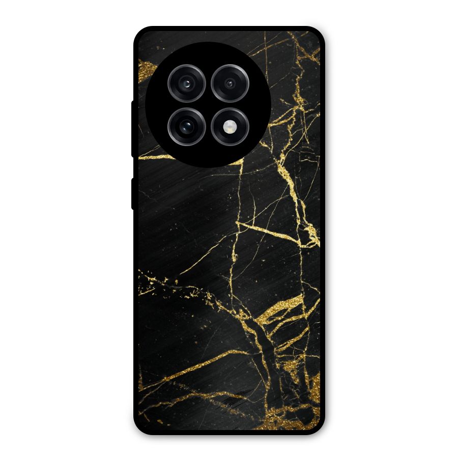 Black And Gold Design Metal Back Case for OnePlus 13R