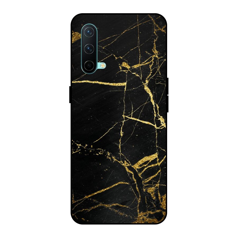 Black And Gold Design Metal Back Case for OnePlus Nord CE 5G