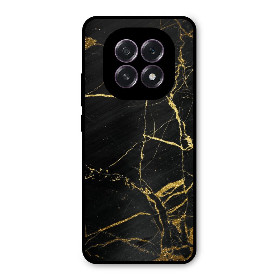 Black And Gold Design Metal Back Case for Oppo F29