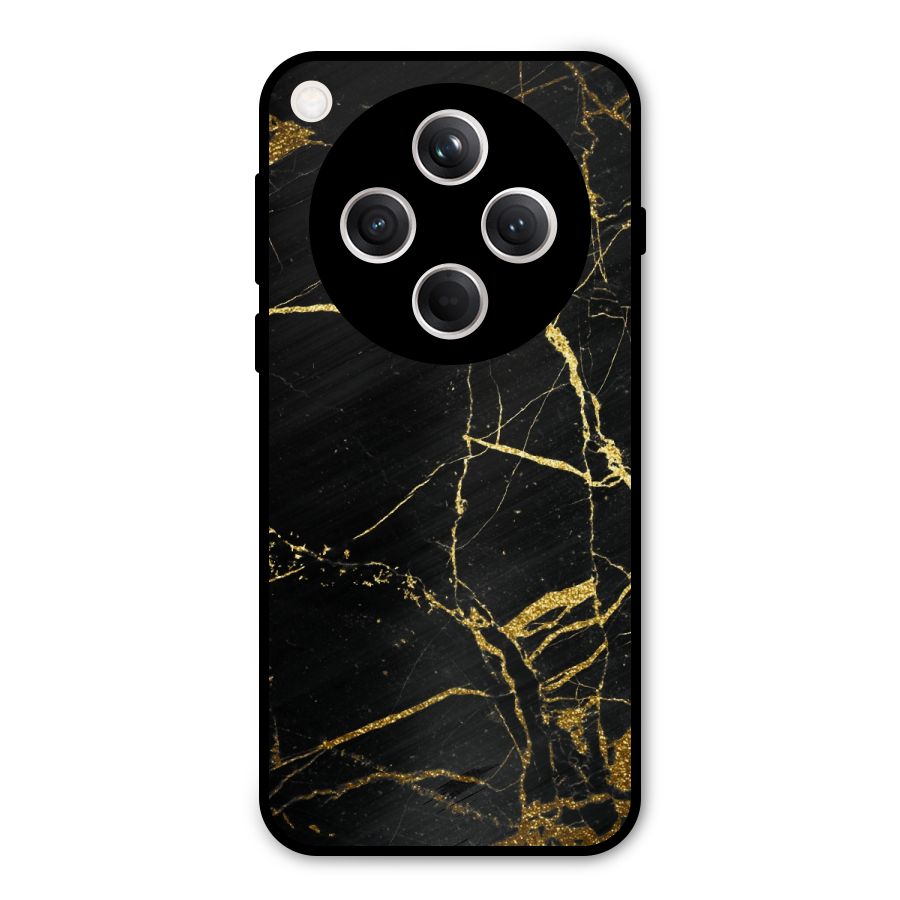 Black And Gold Design Metal Back Case for Oppo Find X8