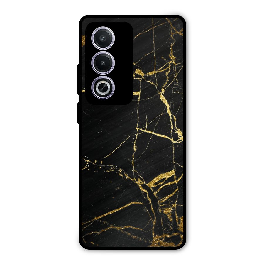 Black And Gold Design Metal Back Case for Oppo K12x