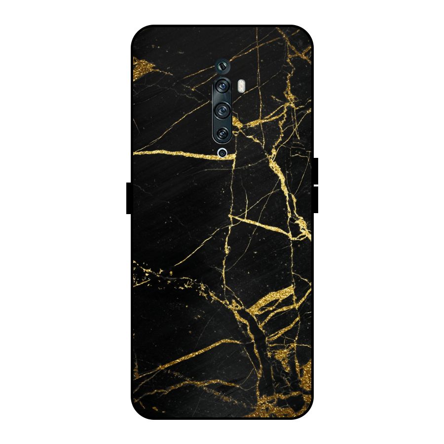 Black And Gold Design Metal Back Case for Oppo Reno2 F
