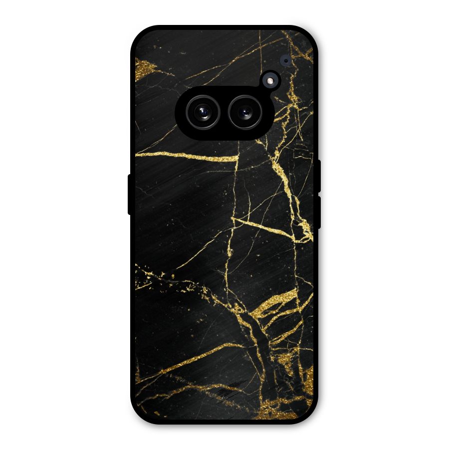 Black And Gold Design Metal Back Case for Nothing Phone 2a