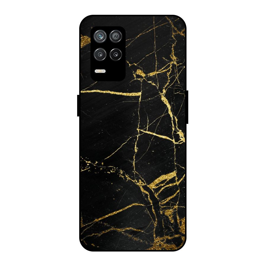 Black And Gold Design Metal Back Case for Realme 9 5G