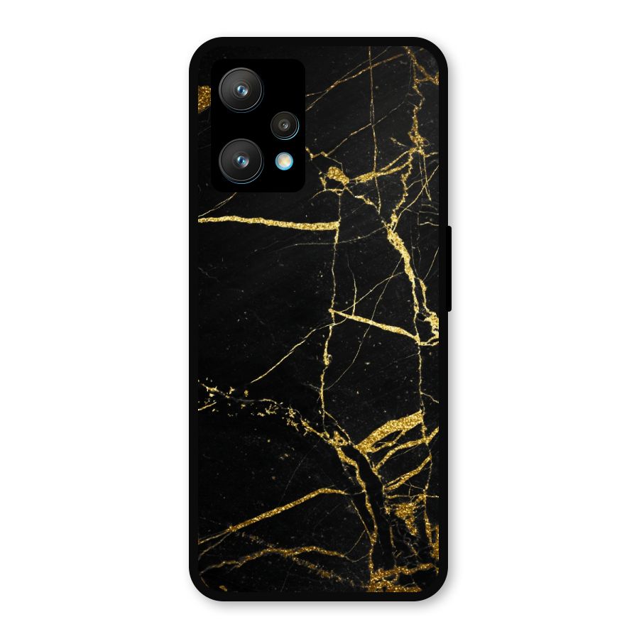 Black And Gold Design Metal Back Case for Realme 9 Pro Plus 5G