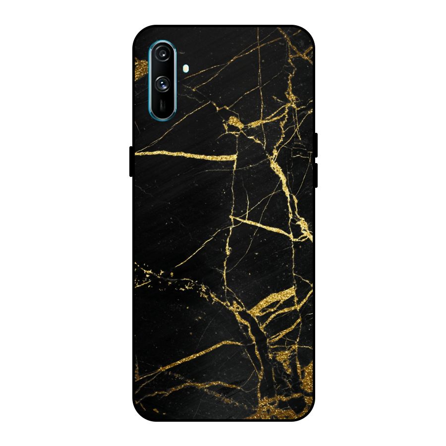 Black And Gold Design Metal Back Case for Realme C3