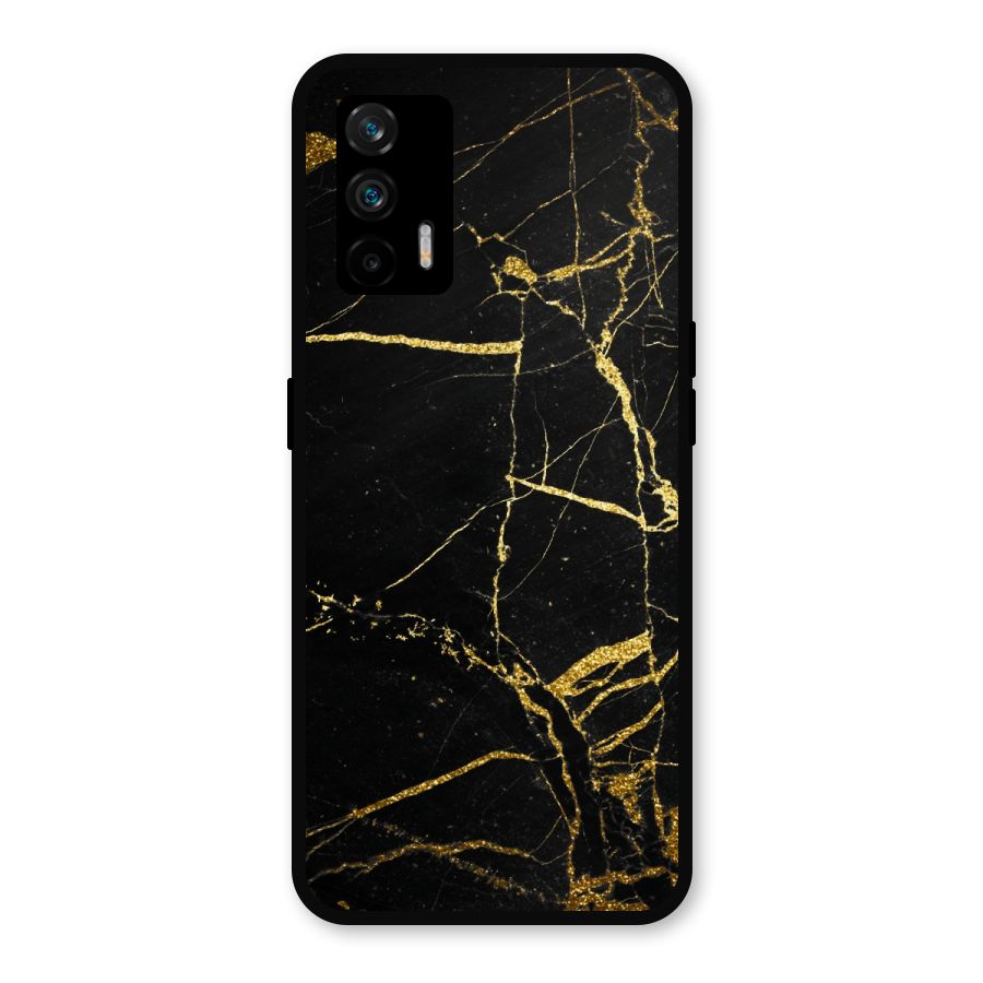 Black And Gold Design Metal Back Case for Realme GT 5G