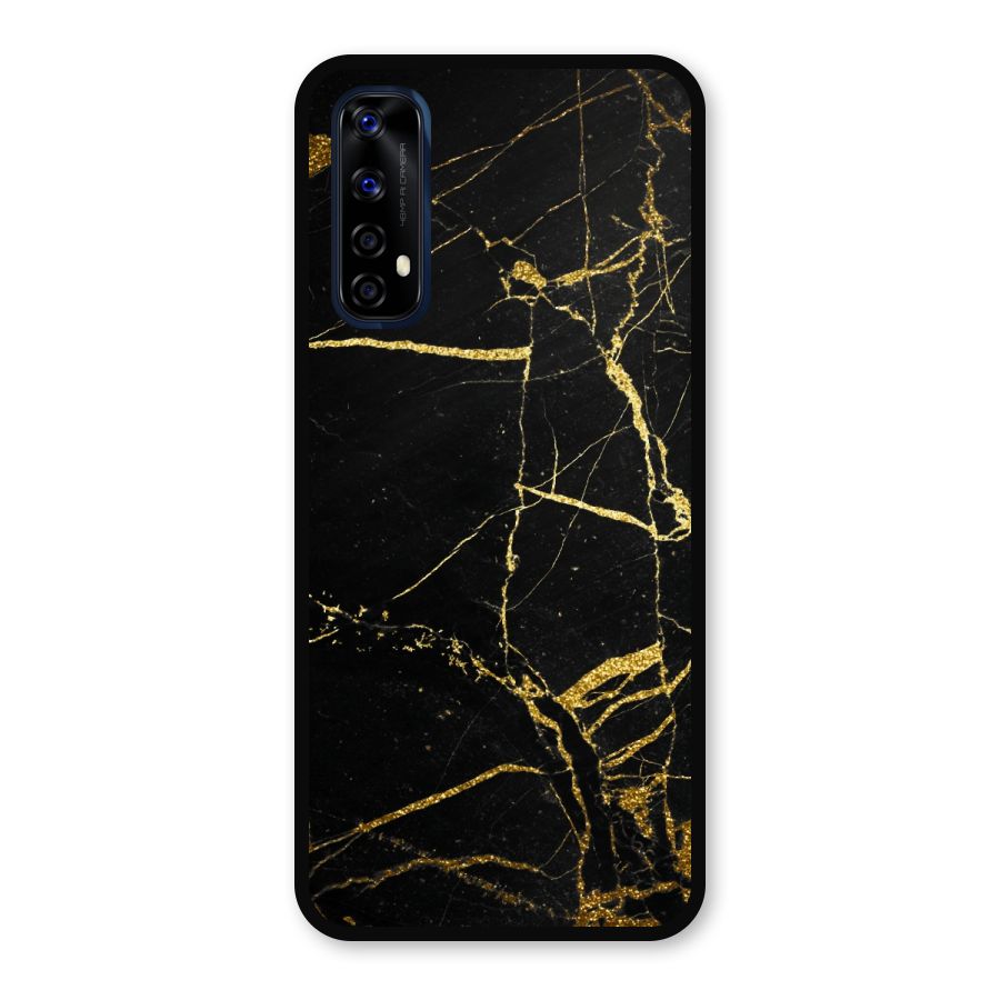 Black And Gold Design Metal Back Case for Realme Narzo 20 Pro