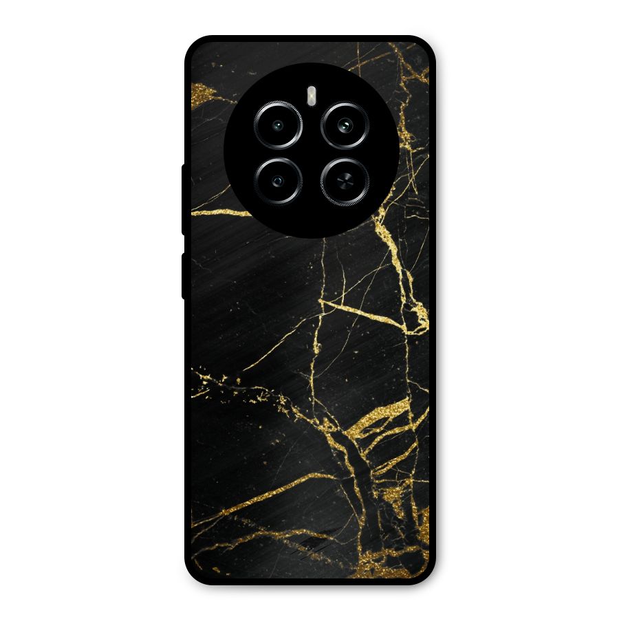 Black And Gold Design Metal Back Case for Realme P1