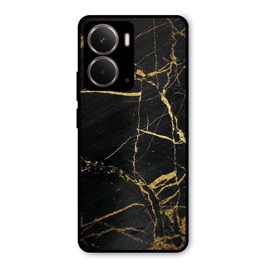 Black And Gold Design Metal Back Case for Realme P3