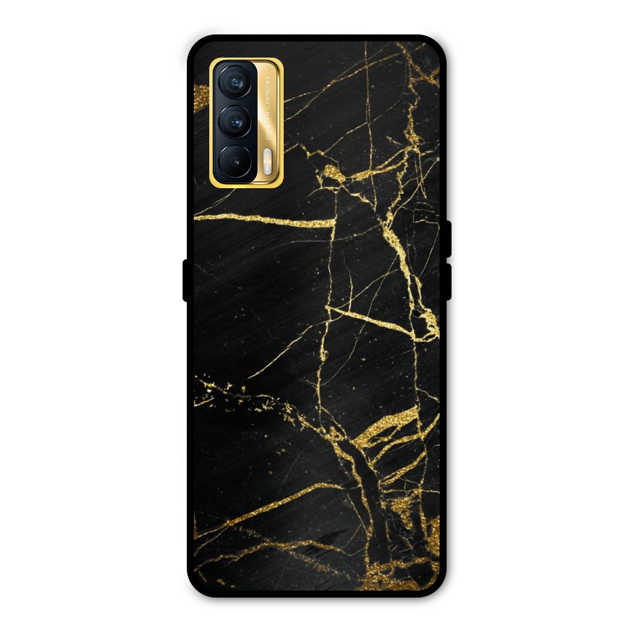 Black And Gold Design Metal Back Case for Realme X7