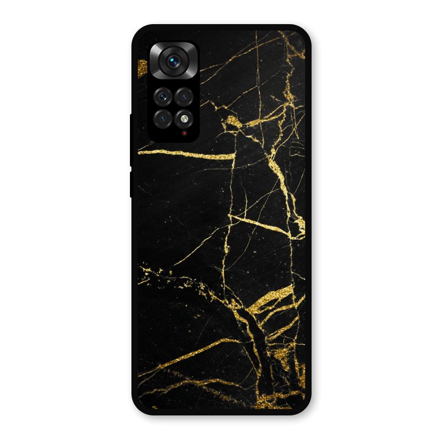 Black And Gold Design Metal Back Case for Redmi Note 11s