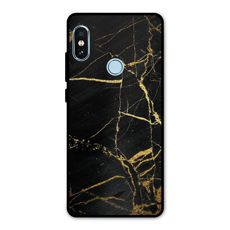 Black And Gold Design Metal Back Case for Redmi Note 5 Pro