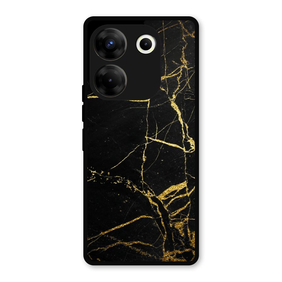 Black And Gold Design Metal Back Case for Tecno Camon 20