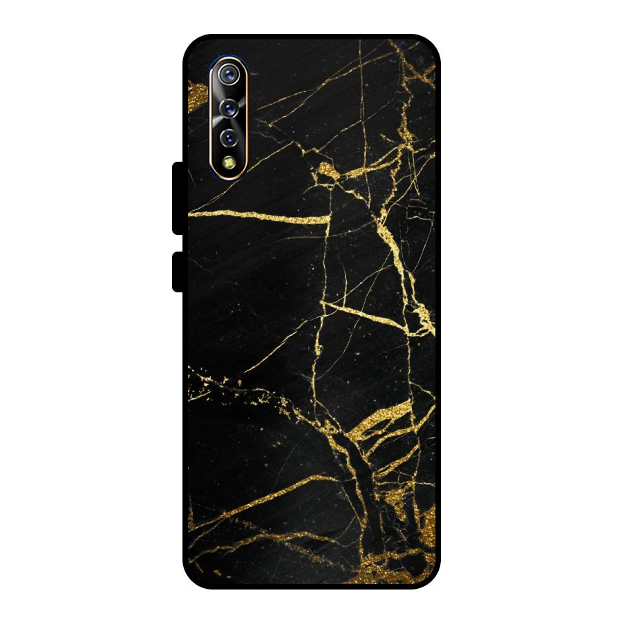 Black And Gold Design Metal Back Case for Vivo S1