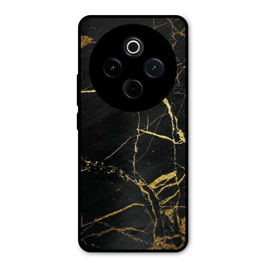 Black And Gold Design Metal Back Case for Vivo T4