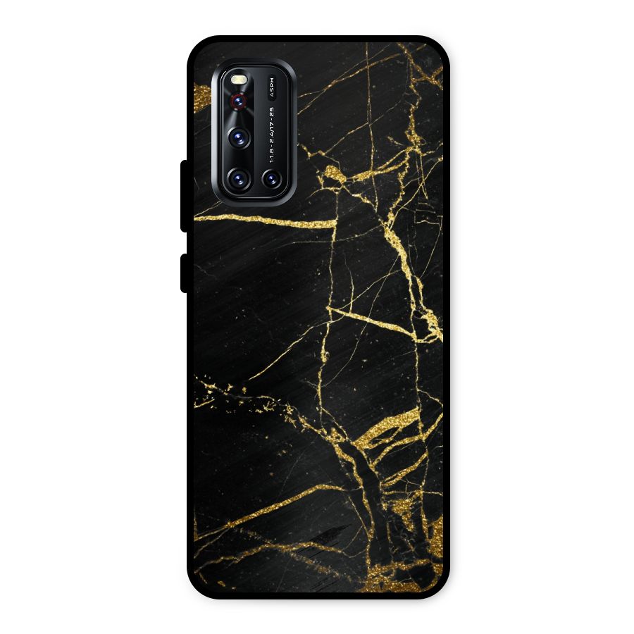 Black And Gold Design Metal Back Case for Vivo V19