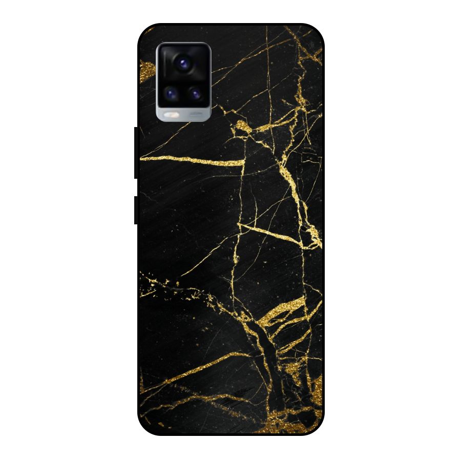 Black And Gold Design Metal Back Case for Vivo V20