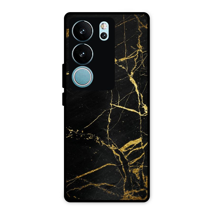 Black And Gold Design Metal Back Case for Vivo V29