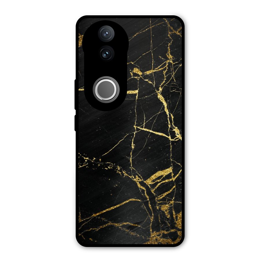 Black And Gold Design Metal Back Case for Vivo V50