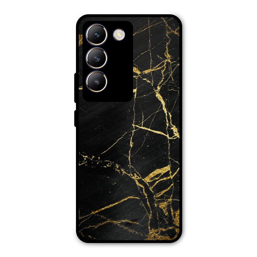 Black And Gold Design Metal Back Case for Vivo Y200e