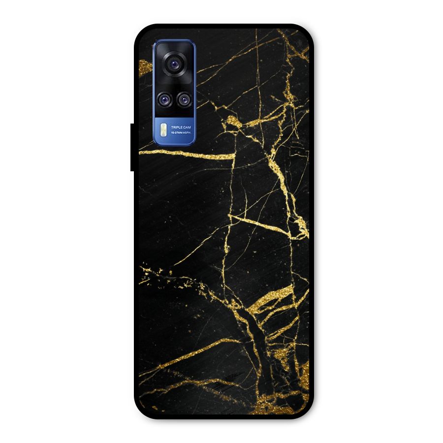 Black And Gold Design Metal Back Case for Vivo Y31