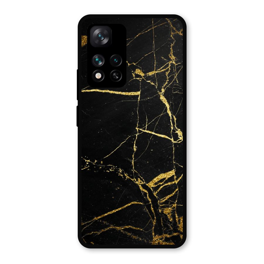 Black And Gold Design Metal Back Case for Xiaomi 11i Hypercharge 5G
