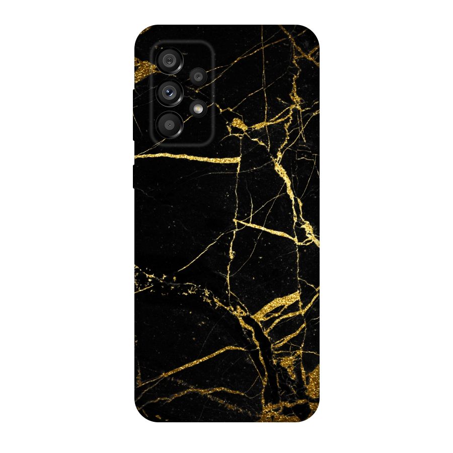 Black And Gold Design Original Polycarbonate Back Case for Galaxy A73 5G