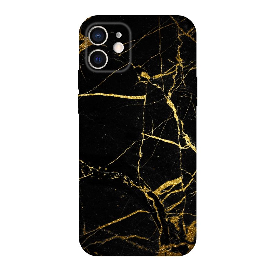 Black And Gold Design Original Polycarbonate Back Case for iPhone 12