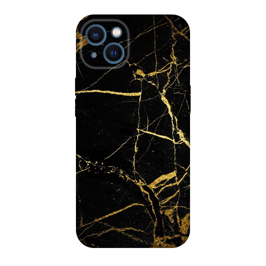 Black And Gold Design Original Polycarbonate Back Case for iPhone 13