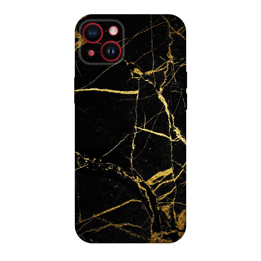 Black And Gold Design Original Polycarbonate Back Case for iPhone 14 Plus