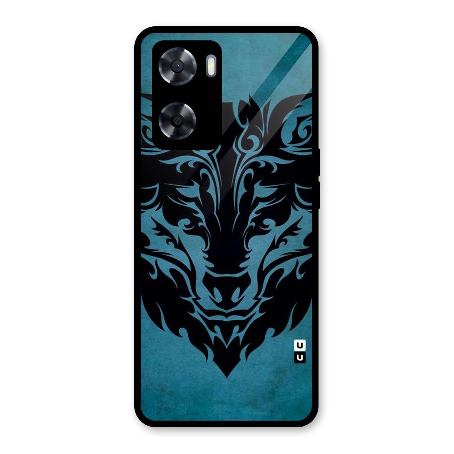 Black Artistic Wolf Glass Back Case for OnePlus Nord N20 SE