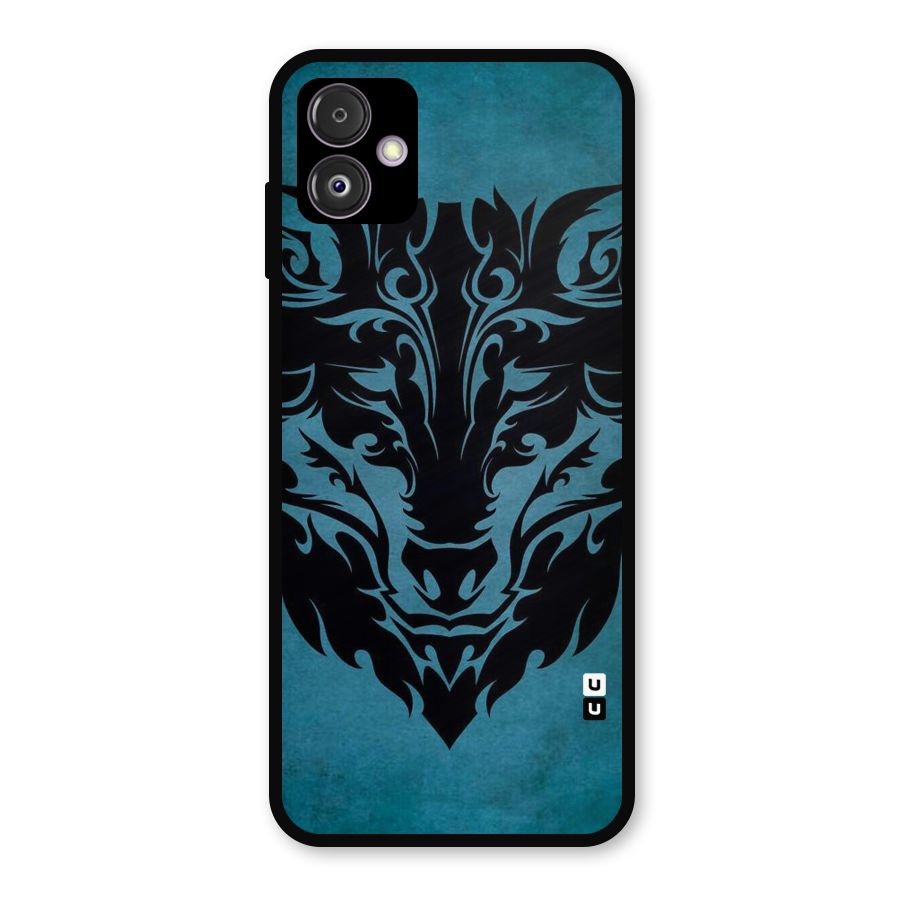 Black Artistic Wolf Metal Back Case for Galaxy F14