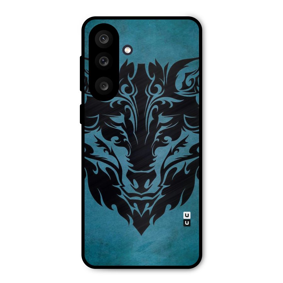 Black Artistic Wolf Metal Back Case for Galaxy M56