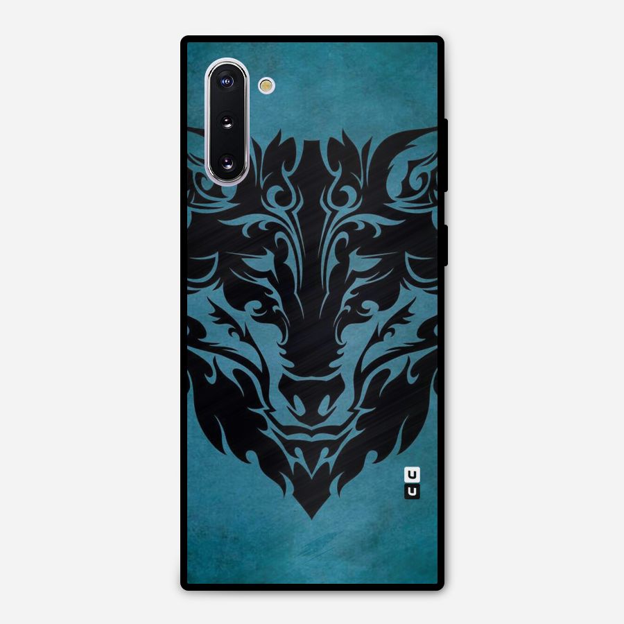 Black Artistic Wolf Metal Back Case for Galaxy Note 10