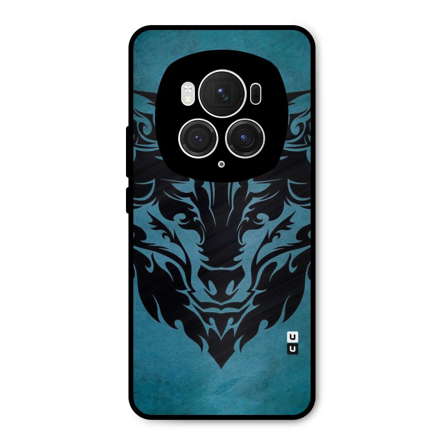 Black Artistic Wolf Metal Back Case for Honor Magic6 Pro