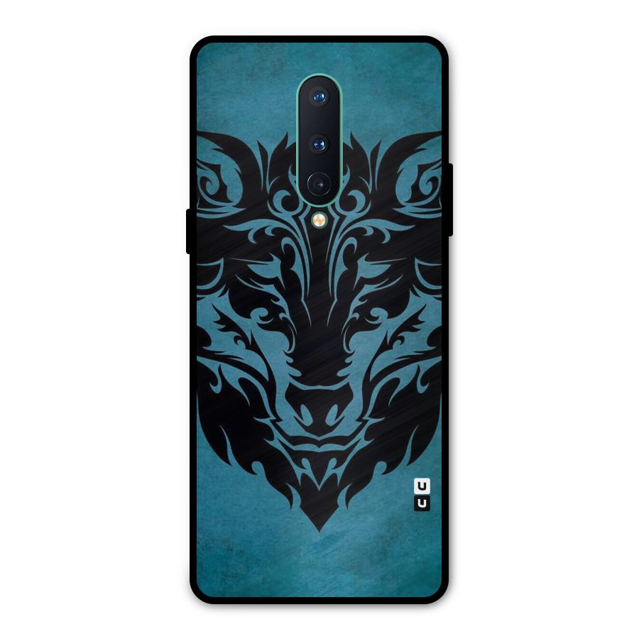 Black Artistic Wolf Metal Back Case for OnePlus 8