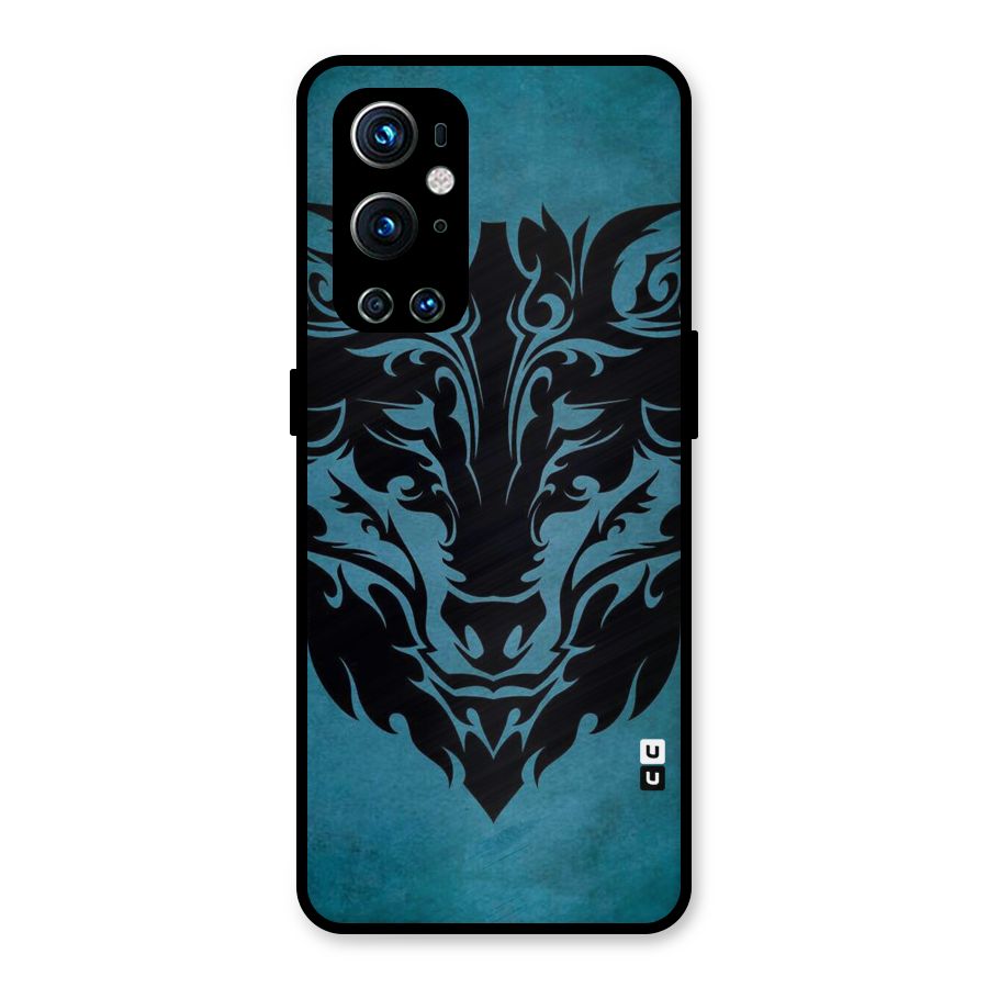 Black Artistic Wolf Metal Back Case for OnePlus 9 Pro