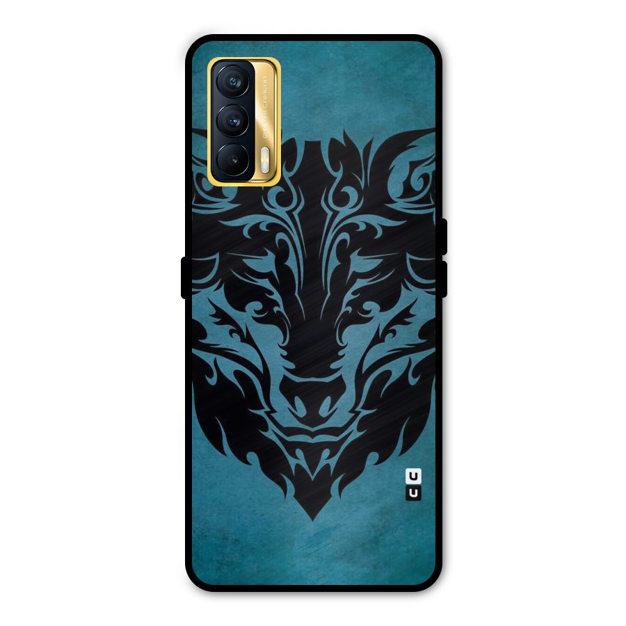 Black Artistic Wolf Metal Back Case for Realme X7
