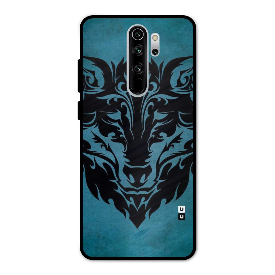 Black Artistic Wolf Metal Back Case for Redmi Note 8 Pro