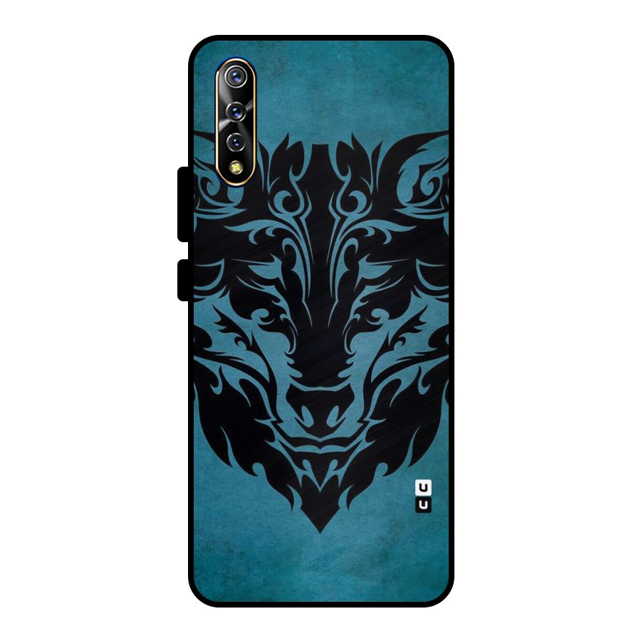 Black Artistic Wolf Metal Back Case for Vivo S1