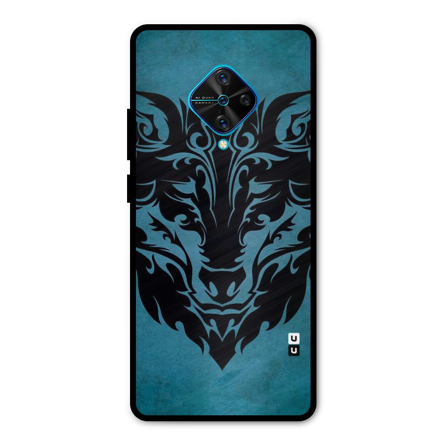 Black Artistic Wolf Metal Back Case for Vivo S1 Pro