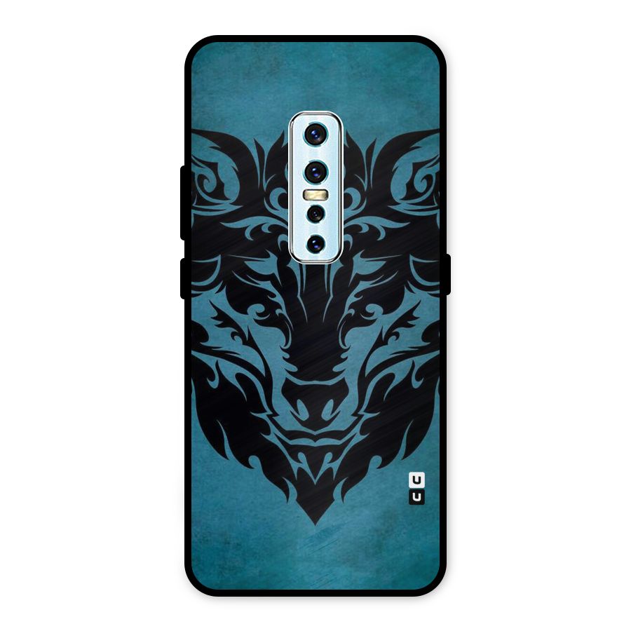 Black Artistic Wolf Metal Back Case for Vivo V17 Pro