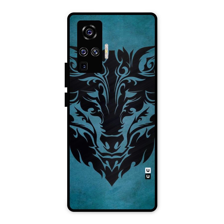 Black Artistic Wolf Metal Back Case for Vivo X50 Pro