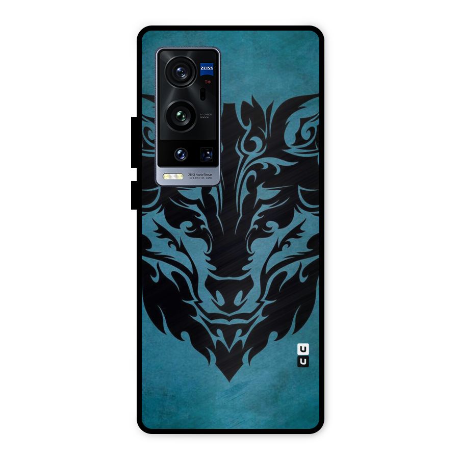 Black Artistic Wolf Metal Back Case for Vivo X60 Pro Plus