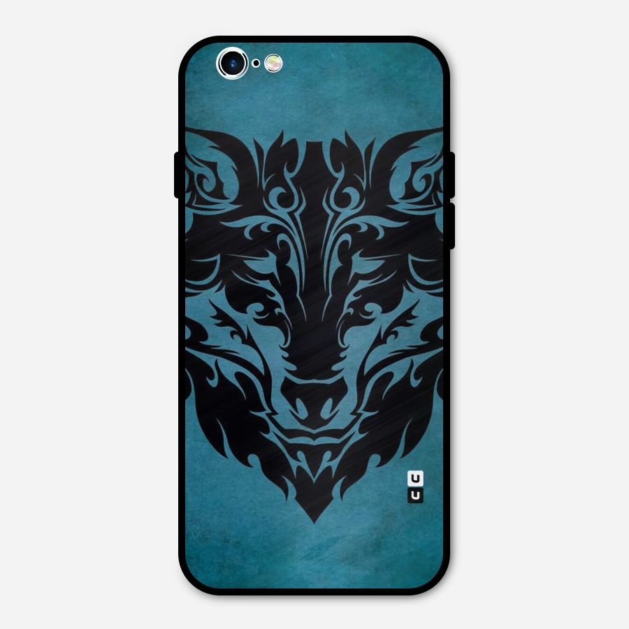 Black Artistic Wolf Metal Back Case for iPhone 6 6s