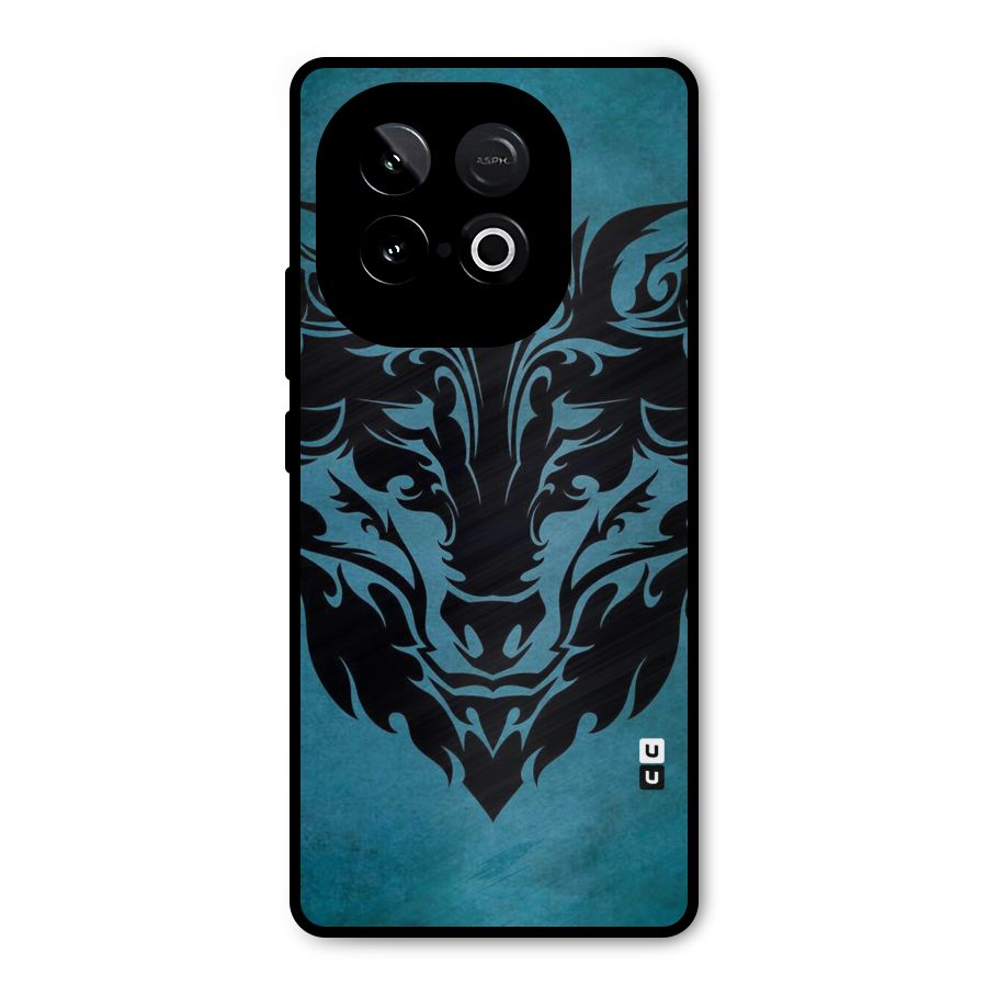 Black Artistic Wolf Metal Back Case for iQOO Neo 10