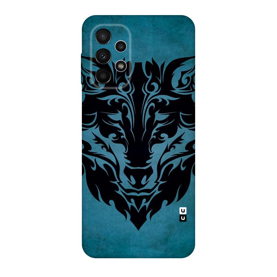 Black Artistic Wolf Original Polycarbonate Back Case for Galaxy A23